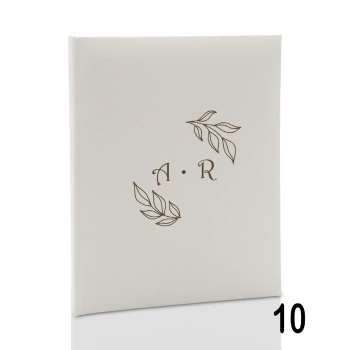 Album ślubny, wklejany, 40 kremowych stron, personalizowany, 12 wzorów do wyboru